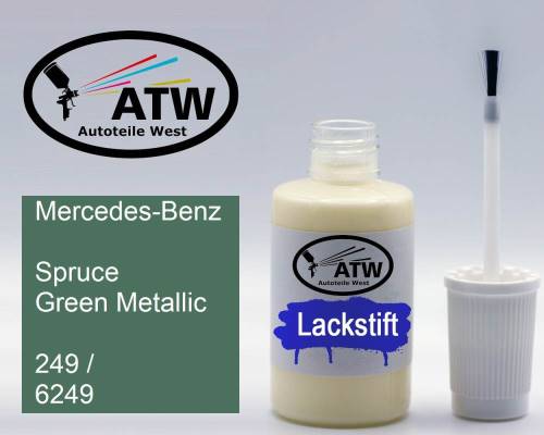 Mercedes-Benz, Spruce Green Metallic, 249 / 6249: 20ml Lackstift, von ATW Autoteile West.